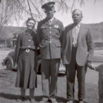 Beda, her son Edwin and husband Charlie. The army has just discharged Edwin.