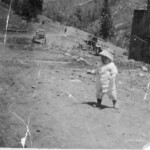 Verner Ekburg wandering the streets of La Plata City, Colorado. Circa 1917