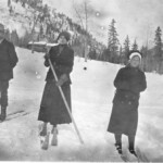 Skiing in La Plata City, Colorado. Charlie Ekburg on the left and the other fellow is his brother Gus