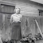 Evelyn in her vegatable garden at the 3rd ave home.