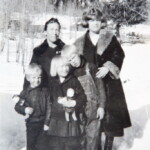 Beda and Elvira Ekburg with Edwin, Evelyn and Verner Ekburg at La Plata City, Colorado. Circa, 1924-25